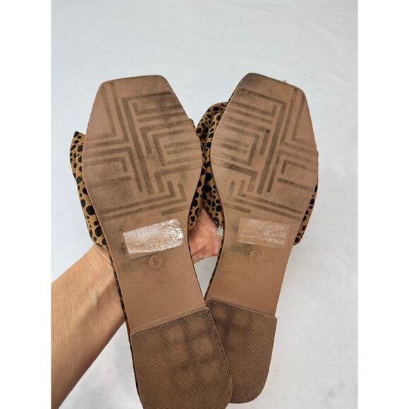 Y2K Cheetah Print Cape Robbin Jul Sandals Slides Cape Robbin Animal Print Size 8 - Picture 8 of 11